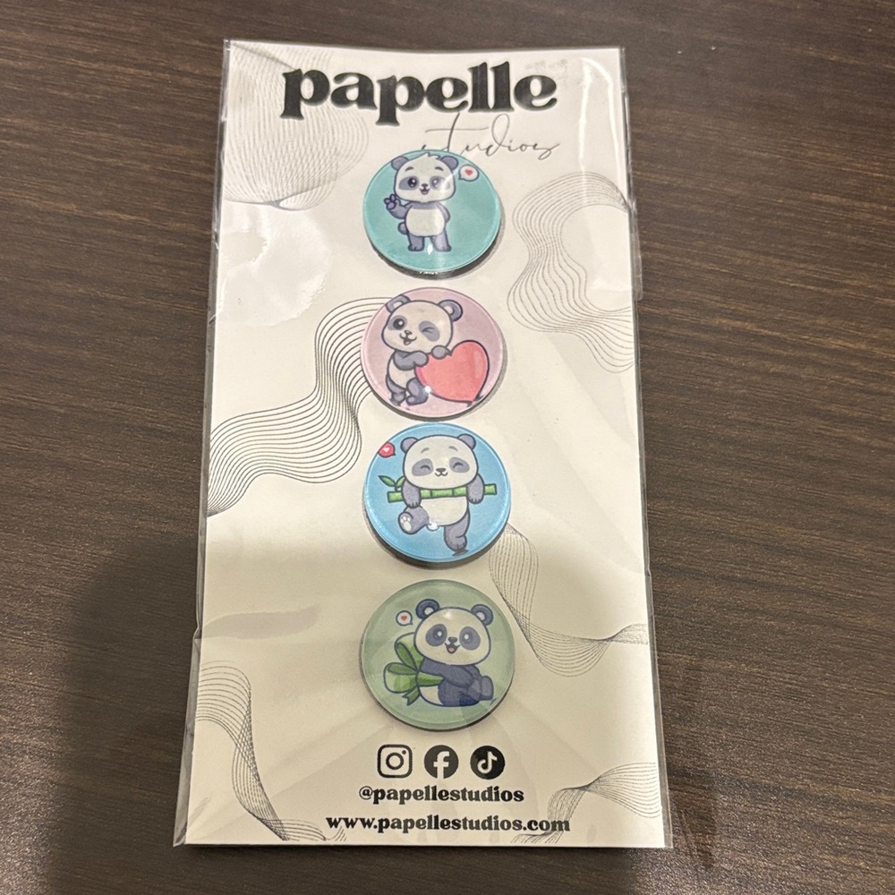 Papelle Studio Panda Magnet Collection - Pastel Hues
